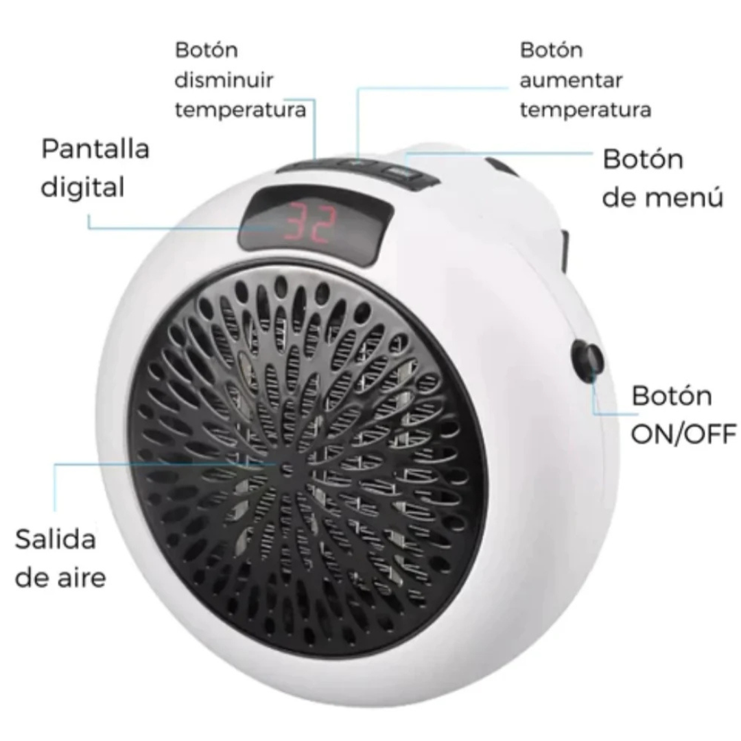 Calefactor termocerámico portatil